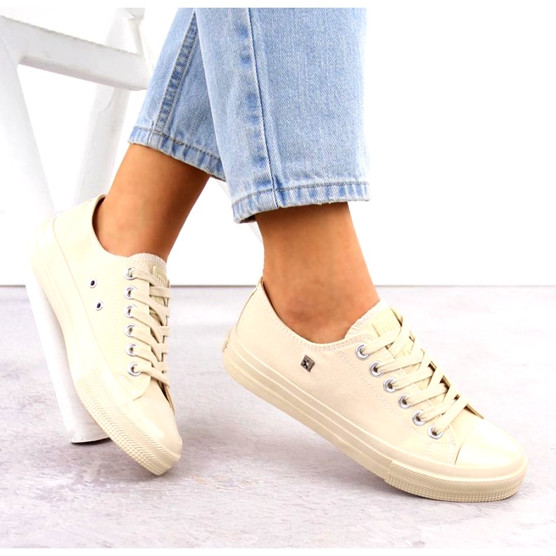 Klasszikus női tornacipő Big Star NN274286 bézs 2