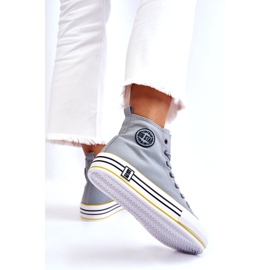 Big Star Női magas anyagi cipők a nagy csillagon LL274188 platform világoskék 2