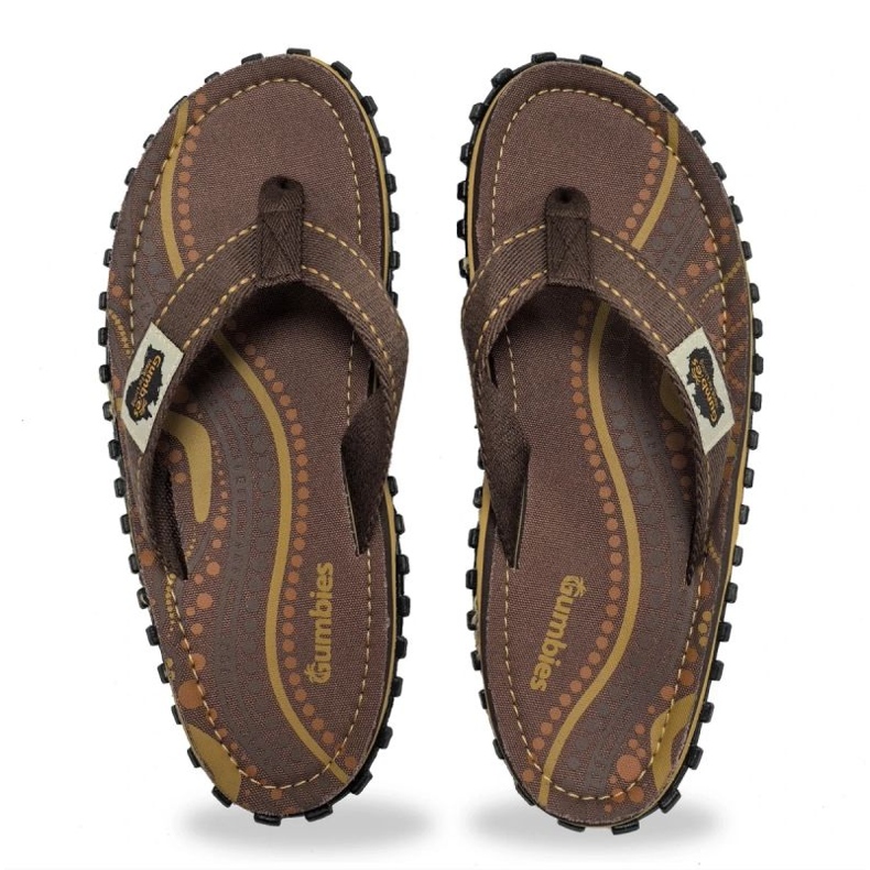 Japán Gumbies Islander Flip flops unisex aboriginalis gu-fff095 barna 1