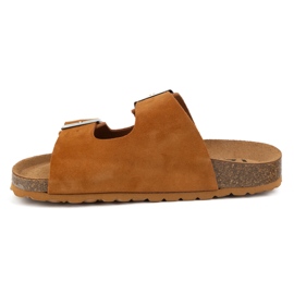 Vriston Női cipő állítható papucsok Izzi Alex Brandy Bronz pálinka 1