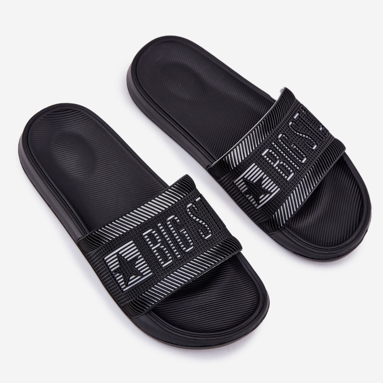 Big Star Férfi nagy csillag RR174A053 fekete papucs 2