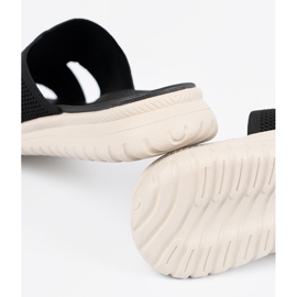 Női fekete papucs a Sergio Leone platformon 1