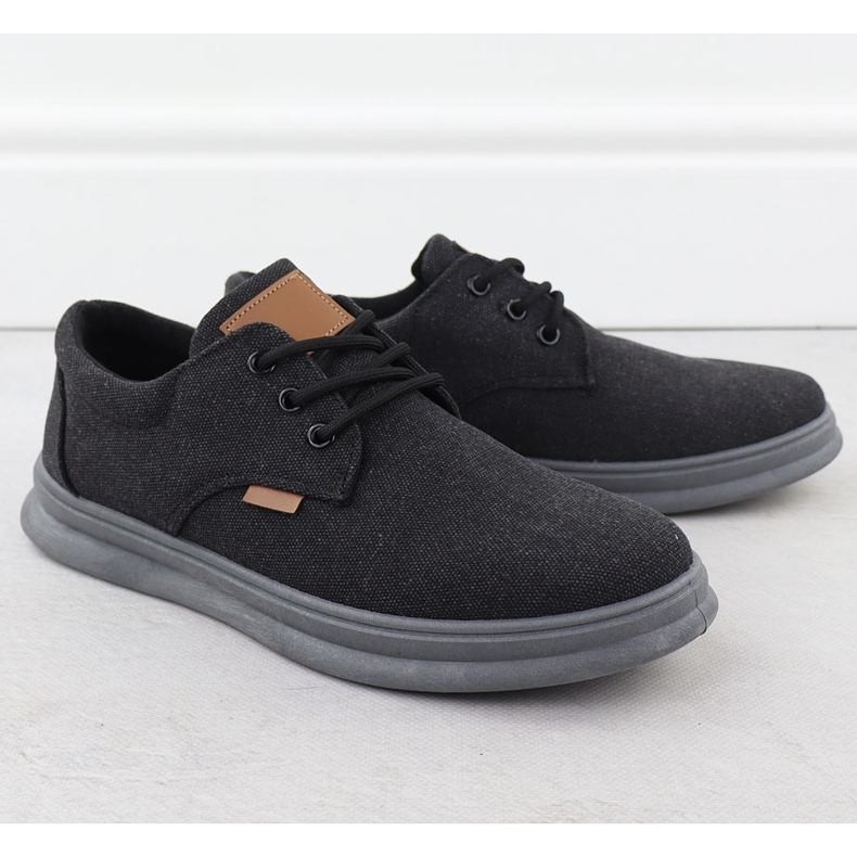 Férfi alkalmi cipő textil fekete nowacki 1059-h 1