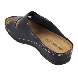 Inblu, női bőr flip -flops 158d001 sötétkék 2