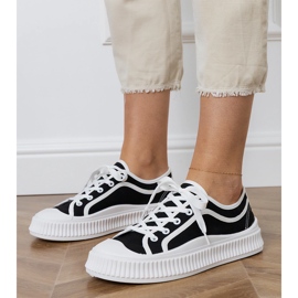 Fekete női platform tornacipő 1