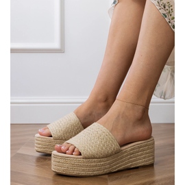 Bézs espadrilles a platformon 1