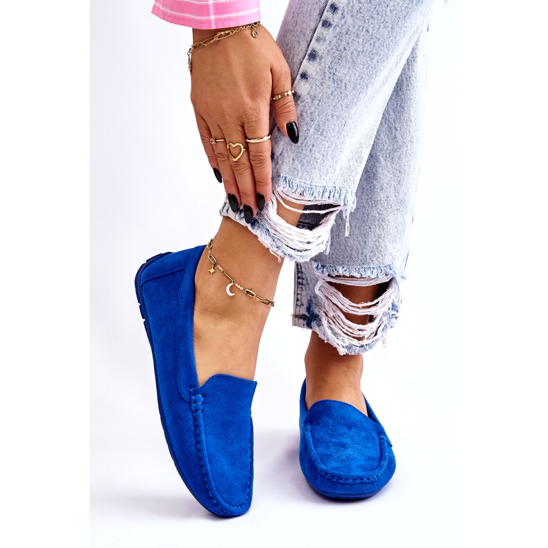 Evento Női velúr cipők, kék Morreno 2