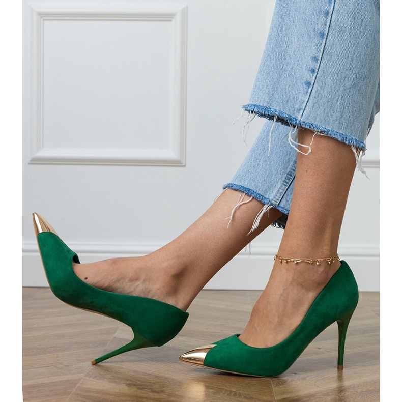 Zöld ökosam szivattyúk fém lábujjjal 2