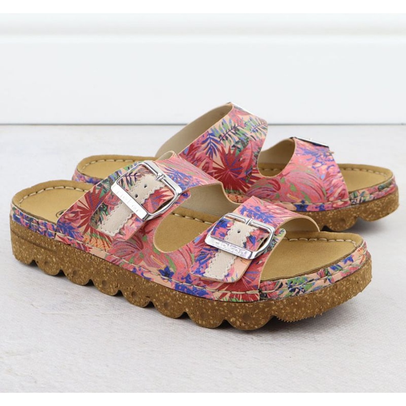 Rieker V8751-90 női papucs rózsaszínű 1