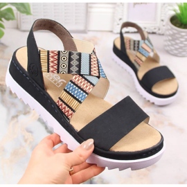 Női szandál rieker v44g8-14 fekete 2