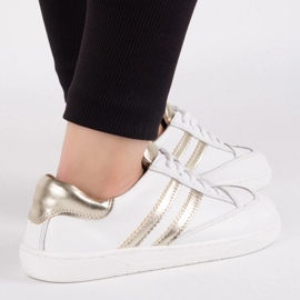 Cipők mezítláb női kaia olivier - fehér bőr cipő 1