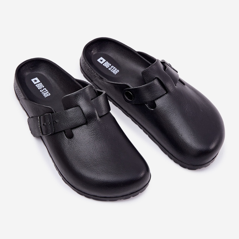 Big Star Foam flip -flops férfiak eltömődése egy nagy csillaggal RR174A022 fekete csat 1