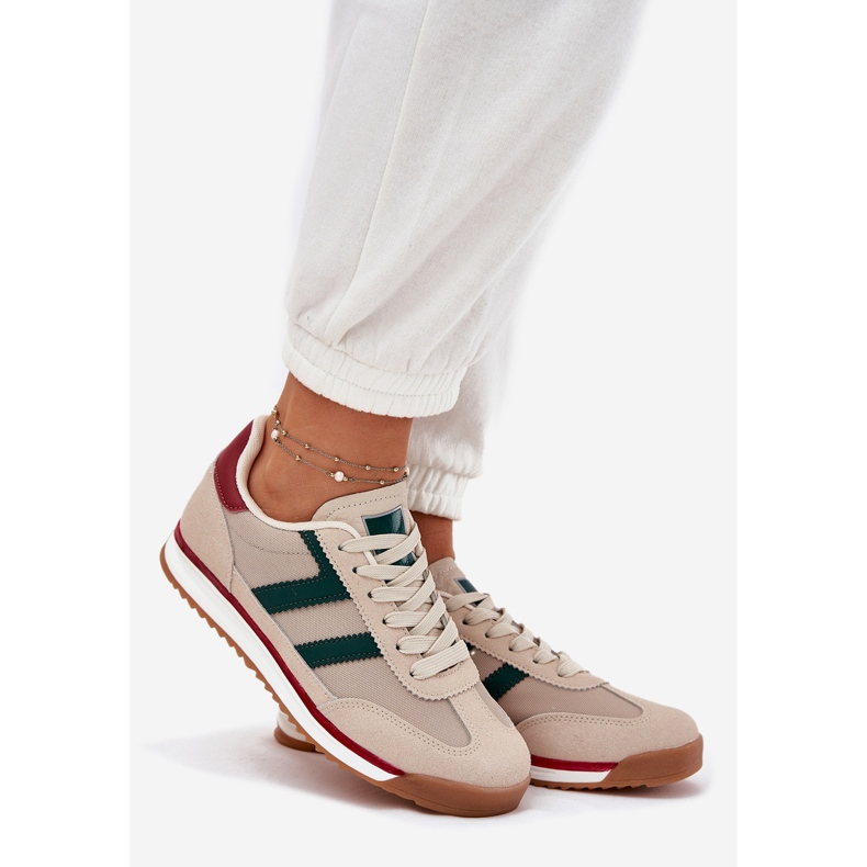 Alacsony női cipők sötét boon bézs 1