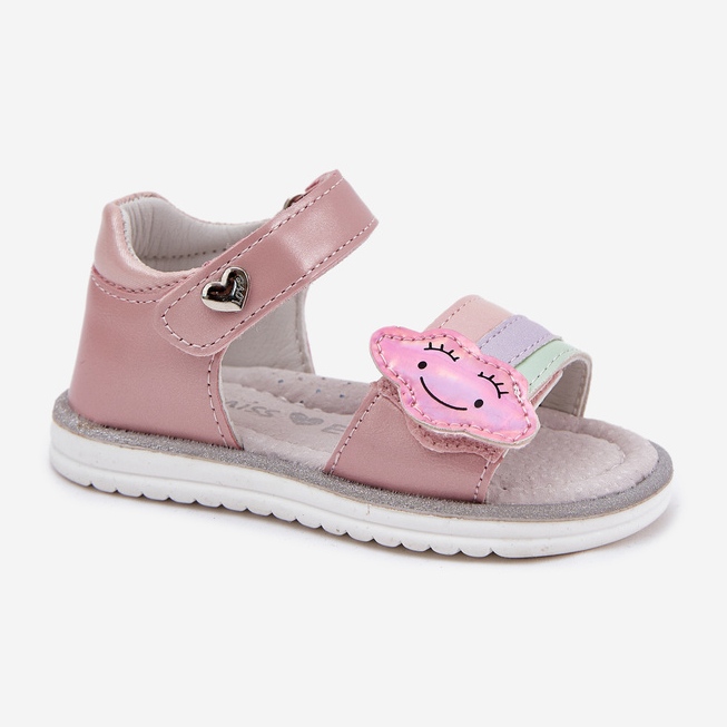 EVento Rózsaszín tépőzárral rögzített gyermekek szandálja 2 EVento Rózsaszín tépőzárral rögzített gyermekek szandálja 2