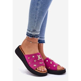 Vinceza Női velúr papucs Vince -vel 66741 Fuksja rózsaszín 1