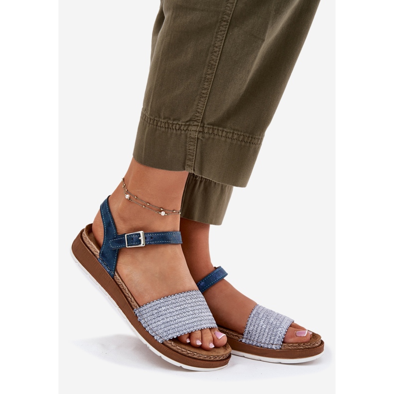 Női szandál fonással az Inblu GS000050 Blue Bar -on kék 1