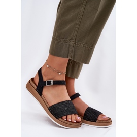 Női szandál zsinórral az Inblu GS000050 fekete övön 1