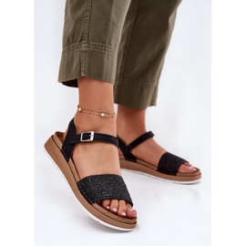 Női szandál zsinórral az Inblu GS000050 fekete övön 2