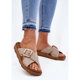 Női flip flopok inblu ed000025 bézs 2