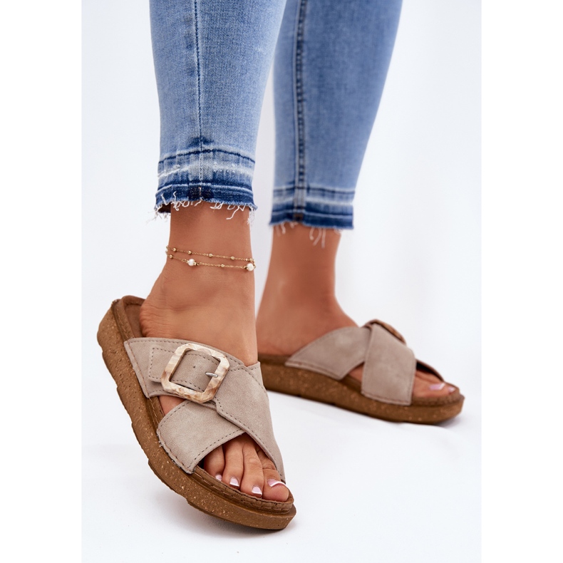 Női flip flopok inblu ed000025 bézs 2