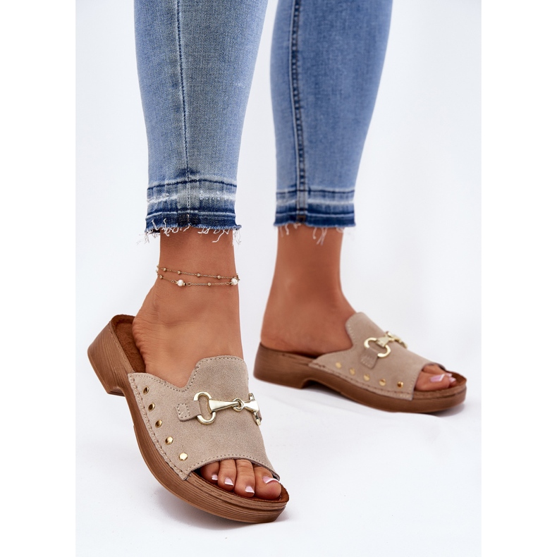 Női velúr papucs inblu tf0002k bézs 2 Női velúr papucs inblu tf0002k bézs 2