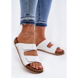 Női bőr papucs inblu aa0005gu fehér 2