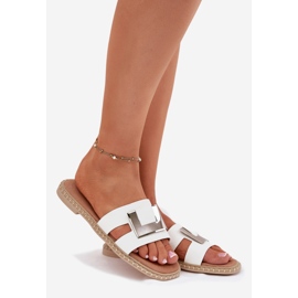 Női lapos papucs dekoratív részletekkel Artiker 56C1334 Fehér 1