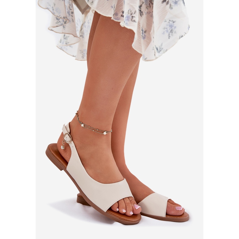 EVento Női lapos szandál bézs 1