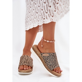 Női papucs leopárd barna 2