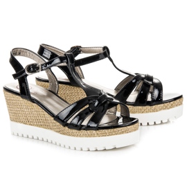 Kylie Lakkozott ékszandál fekete 1