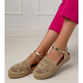 OpenWork Espadrilles arany szandál aranysárga 1