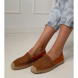 Brown OpenWork Espadrilles a platformon barna 2