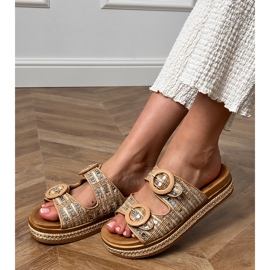 Bézs fonott szárnyak flitterekkel csíkokon 1