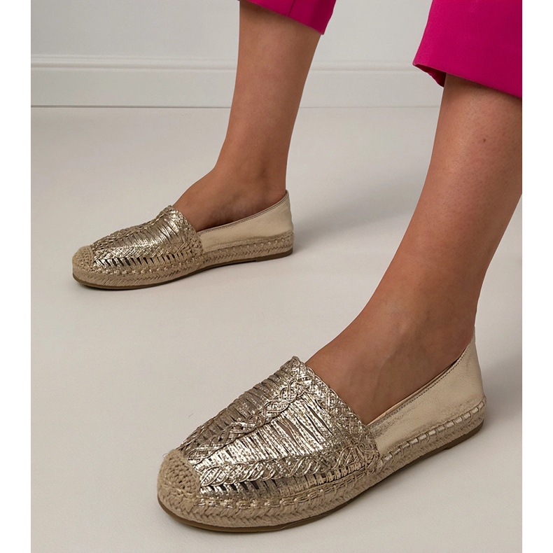 OpenWork Espadrilles a platformon aranysárga 1