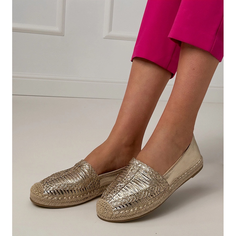 OpenWork Espadrilles a platformon aranysárga 2