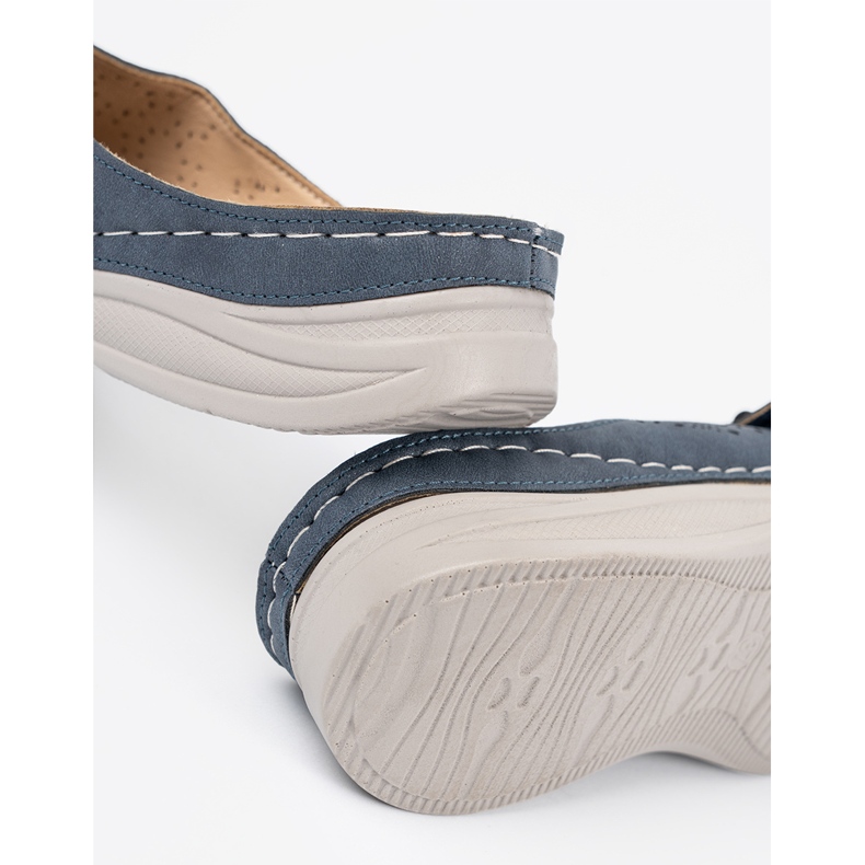 Seastar A haditengerészet női papucs dekoratív virággal kék 1