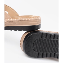 Seastar Rózsaszín női papucs dekoratív virággal 1