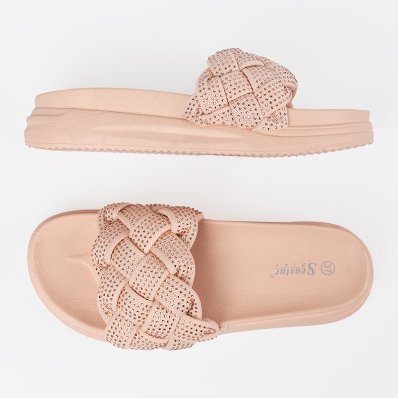 Seastar Rózsaszín papucs kristályokkal 1 Seastar Rózsaszín papucs kristályokkal 1