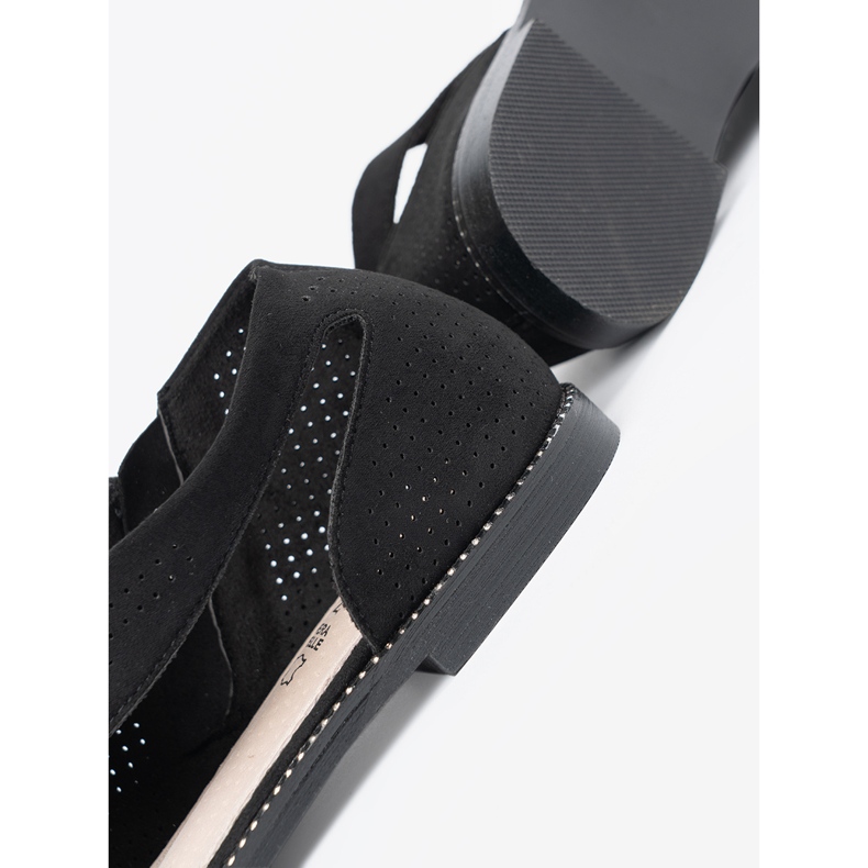 Goodin Fekete nyitott lapos szandál 1