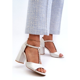 Vinceza Ezüst Aniya magas sarkú szandál cirkóniával 3