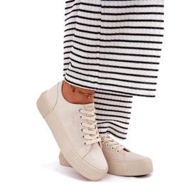 Női anyagi cipők Big Star RR274407 Bézs 3