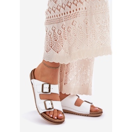 Bőr papucs flopok inblu aa0002ko fehér 1 Bőr papucs flopok inblu aa0002ko fehér 1