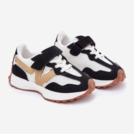 Gyerek cipők fehér és fehér tépőzárral fekete 1