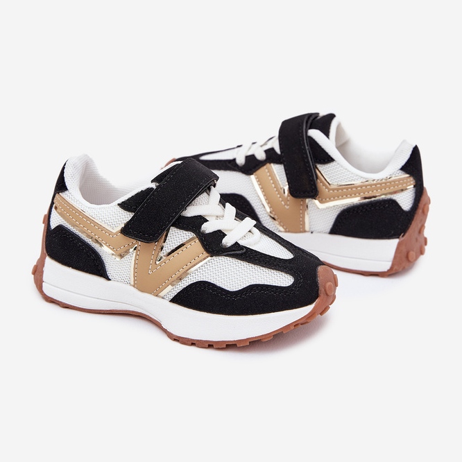 Gyerek cipők fehér és fehér tépőzárral fekete 2