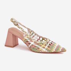 Szandál zsinórral a poszton rózsaszínű 2