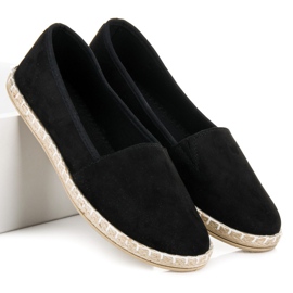 Velúr espadrillák fekete 2 Velúr espadrillák fekete 2