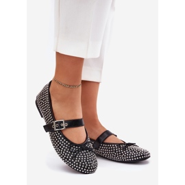 Díszített balerinák íj és fekete övvel 1