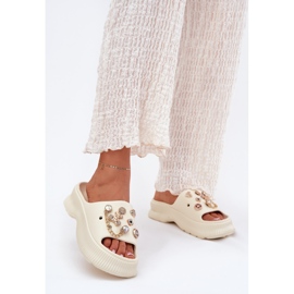 Női hab papucs aranycsapokkal lámpás koldus bézs 2 Női hab papucs aranycsapokkal lámpás koldus bézs 2