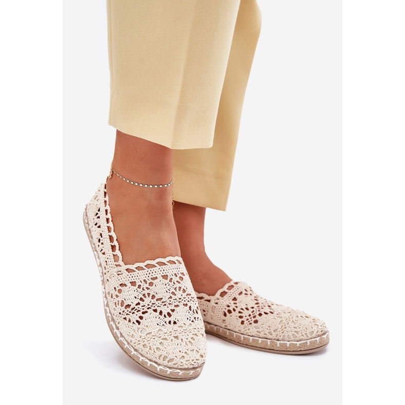 Bézs csipke csipke espadrilles 1 Bézs csipke csipke espadrilles 1