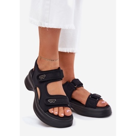 EVento Női szandál arany részletekkel fekete 1